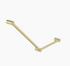 MECCA Care 750x450mm Brushed Brass Ambulant Toilet Grab Rail 45 Degree 32mm