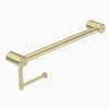 MECCA Care Brushed Brass 25mm Toilet Roll Rail 300/450mm