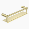 MECCA Care Brushed Brass Grab rail With Shelf 300/450mm