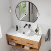 Sunrise Matte Black Round Framed Mirror