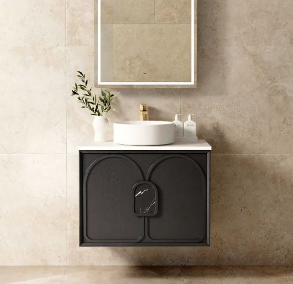 Maci 600mm-1800mm Black Oak Wall Hung Vanity