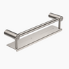MECCA Care Brushed Nickel Grab rail With Shelf 300/450mm
