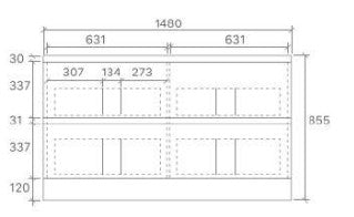 Caleb 600mm-1500mm Floorstanding Vanity