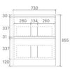 Caleb 600mm-1500mm Floorstanding Vanity
