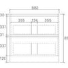 Caleb 600mm-1500mm Floorstanding Vanity