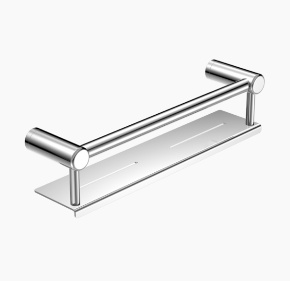 MECCA Care Chrome Grab rail With Shelf 300/450mm