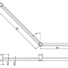 MECCA Care 750x450mm Chrome Ambulant Toilet Grab Rail 45 Degree 32mm