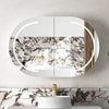 Chloe Black Oak Curved 900 LED Mirror Cabinet