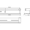 MECCA Care Matte Black Grab rail With Shelf 300/450mm