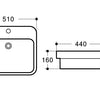 Coco 510 Semi Insert Basin
