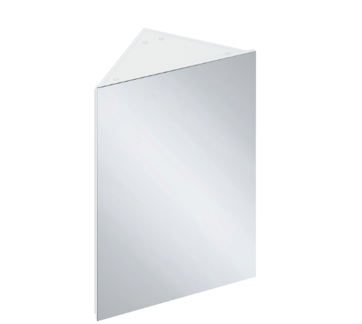 Corner 608 x 800mm White Mirror Cabinet