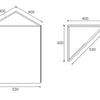 Bella 400 x 400 Corner Mirror Cabinet