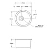 Cusine 470 Matte White Sink