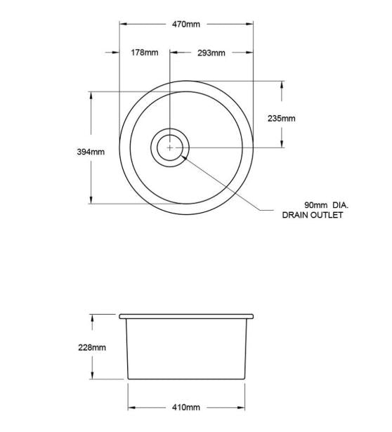 Cusine 470 Matte White Sink