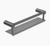 MECCA Care Gun Metal Grab rail With Shelf 300/450mm