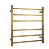 Cubo Brushed Gold 620 Square 6 Bar Heated Towel Rail