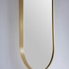 Oval 460 x1210 Matte White Framed Mirror