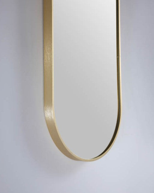 Oval 460 x1210 Matte White Framed Mirror