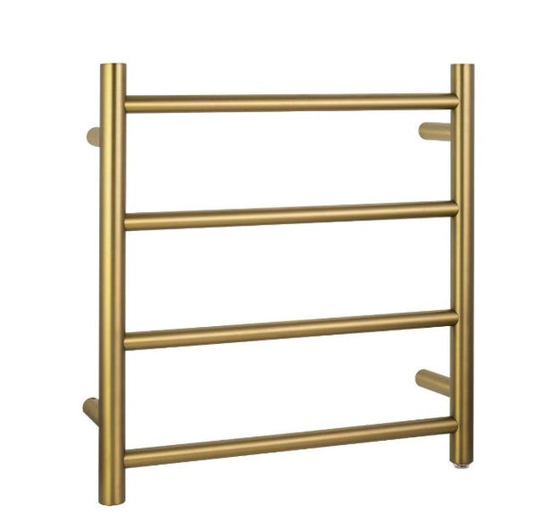 Rondo Brushed Gold 4 Bars 500  Heated Towel Ladder