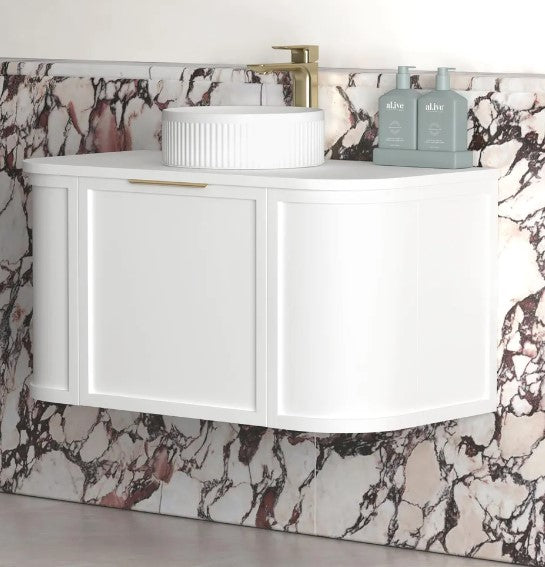 White Hampshire 900mm Wall Hung Vanity