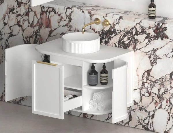 White Hampshire 750mm Wall Hung Vanity