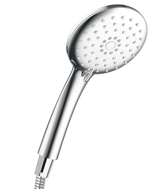 Willow Curved Short Tail shower Set- Chrome & White