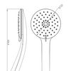 Willow Curved Short Tail shower Set- Chrome & White