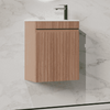 Lina 460 Timber Oak Fluted Wall Hung Vanity