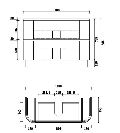 Mabel 900mm-1500mm Redwood Floorstanding Vanity