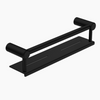 MECCA Care Matte Black Grab rail With Shelf 300/450mm