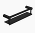 MECCA Care Matte Black Grab rail With Shelf 300/450mm