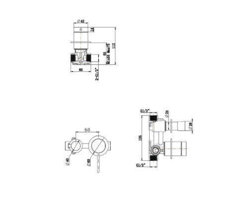 Mica Shower Mixer W/ Divertor