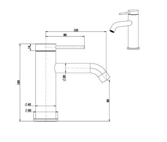 Micra Short Basin Mixer - 6 Colours (Copy)