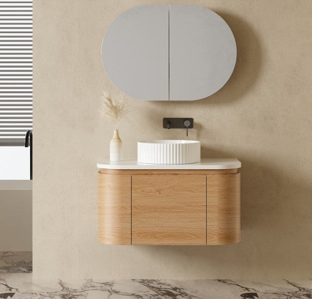 Milan 900-1500mm Curved Vanity