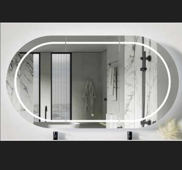 Amber LED Mirror Cabinet