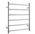 Rondo Brushed Nickel 600 Round 6 Bars Heated Towel Ladder