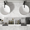 Olivia White 900-1500mm curved Wall Hung Vanity