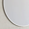Round 700mm Matte White Framed Mirror