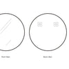Round 700mm Matte White Framed Mirror