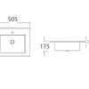 Rectanglo 505 Semi - Insert Basin