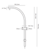 Willow Curved Short Tail shower Set- Chrome & White