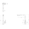 Axus Pin Kitchen Mixer With Pull out Spray