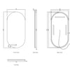 Oval 1800x750mm LED Mirror