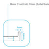 Tile Tray With Square Rear Waste Tile insert