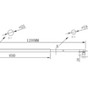 Round Adjustable Shower Stabilizer Bar ( 780-1250mm)