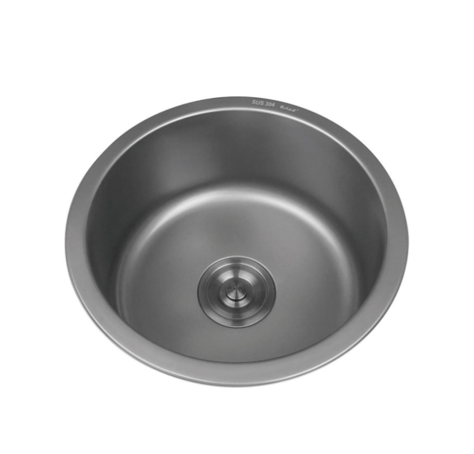 424mm Grey Round Kitchen Sink