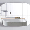 Chloe Curved Matte White Mirror Cabinet 900-1500mm