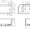 Tanya 1400 White Gloss Corner Bath
