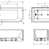 Tanya 1400 White Gloss Corner Bath