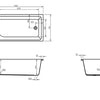 Tanya Matte White Corner Bath 1500-1700